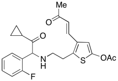 (E)-5-(2-((2-Cyclopropyl-1-(2-fluorophenyl)-2-oxoethyl)amino)ethyl)-4-(3-oxobut-1-en-1-yl)