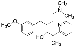 2-(2-(Dimethylamino)ethyl)-5-methoxy-1-(1-(pyridin-2-yl)ethyl)-2,3-dihydro-1H-inden-1-ol