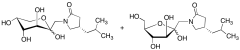 1-Deoxy-1-[(4S)-4-(2-methylpropyl)-2-oxo-1-pyrrolidinyl]-D-fructose, Pyranose / Furanose M