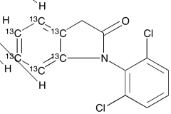 Diclofenac Amide-13C6 (~5% unlabelled)