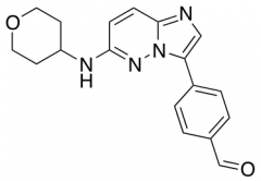 4-{6-[(Oxan-4-yl)amino]imidazo[1,2-b]pyridazin-3-yl}benzaldehyde