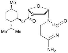 (2R,5S)-L-Menthol-5-(4-amino-2-oxo-1(2H)-pyrimidinyl-13C)-1,3-oxathiolane-2-carboxylate