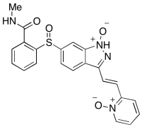 N-Methyl-2-[[3-[(1E)-2-(1-oxopyridinyl)ethenyl]-1-oxido-1H-indazol-6-y-sulfinyl]]benzamide