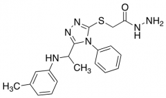 2-[(5-{1-[(3-Methylphenyl)amino]ethyl}-4-phenyl-4H-1,2,4-triazol-3-yl)thio]acetohydrazide